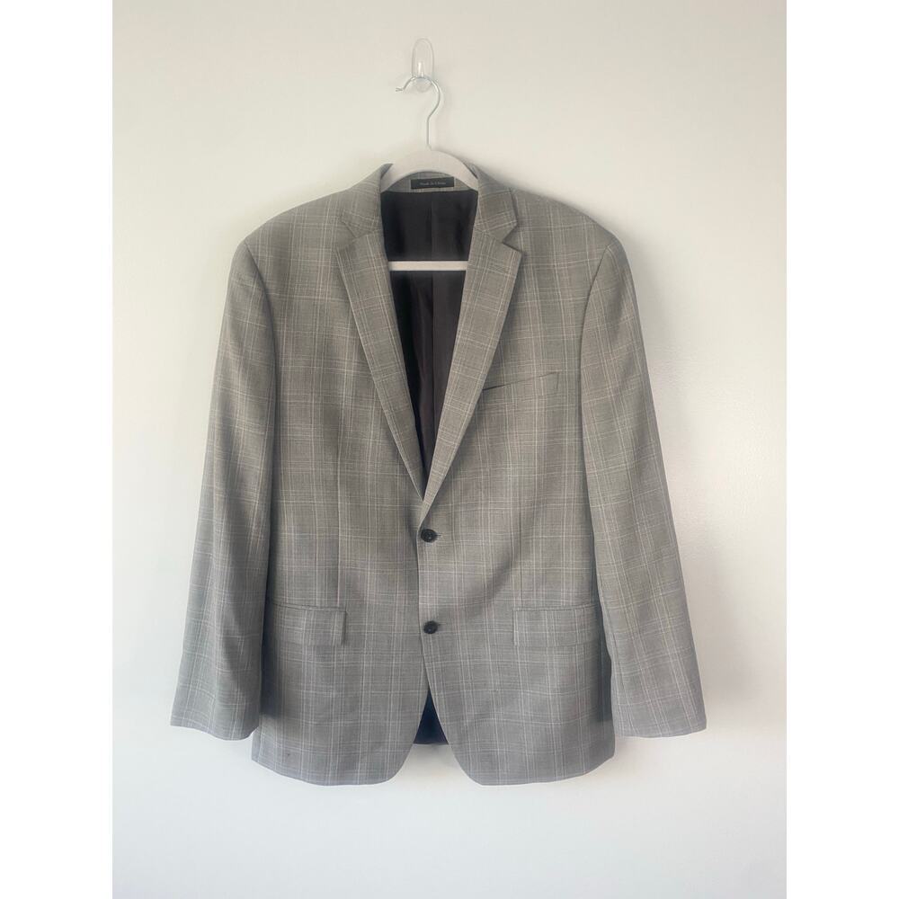 Michael Kors Mens Grey 100% Wool Sport Coat Suit Blazer Size 42 Long
